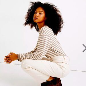 The Perfect Vintage Straight Jean in Vintage Canvas with raw hem